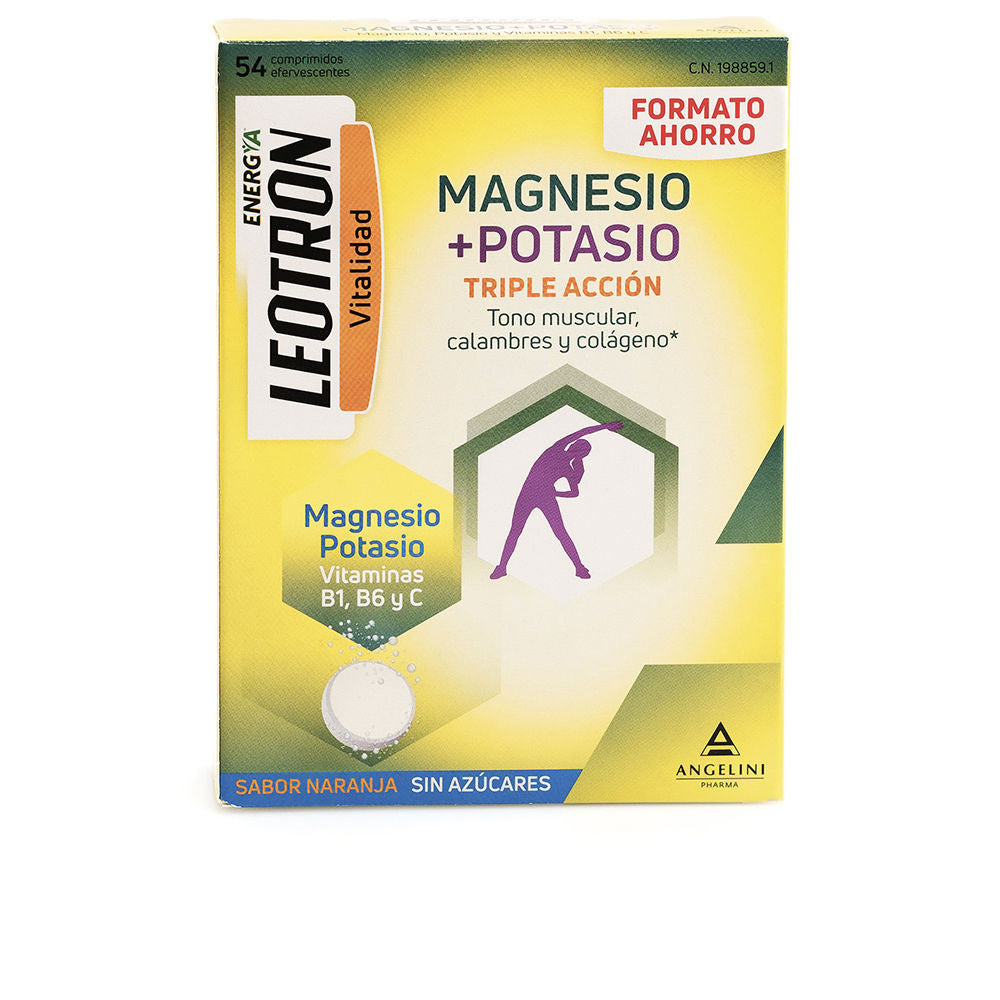 ENERGIA MAGNESIO POTASIO triple accion comprimidos efervescentes Naranja 54 u