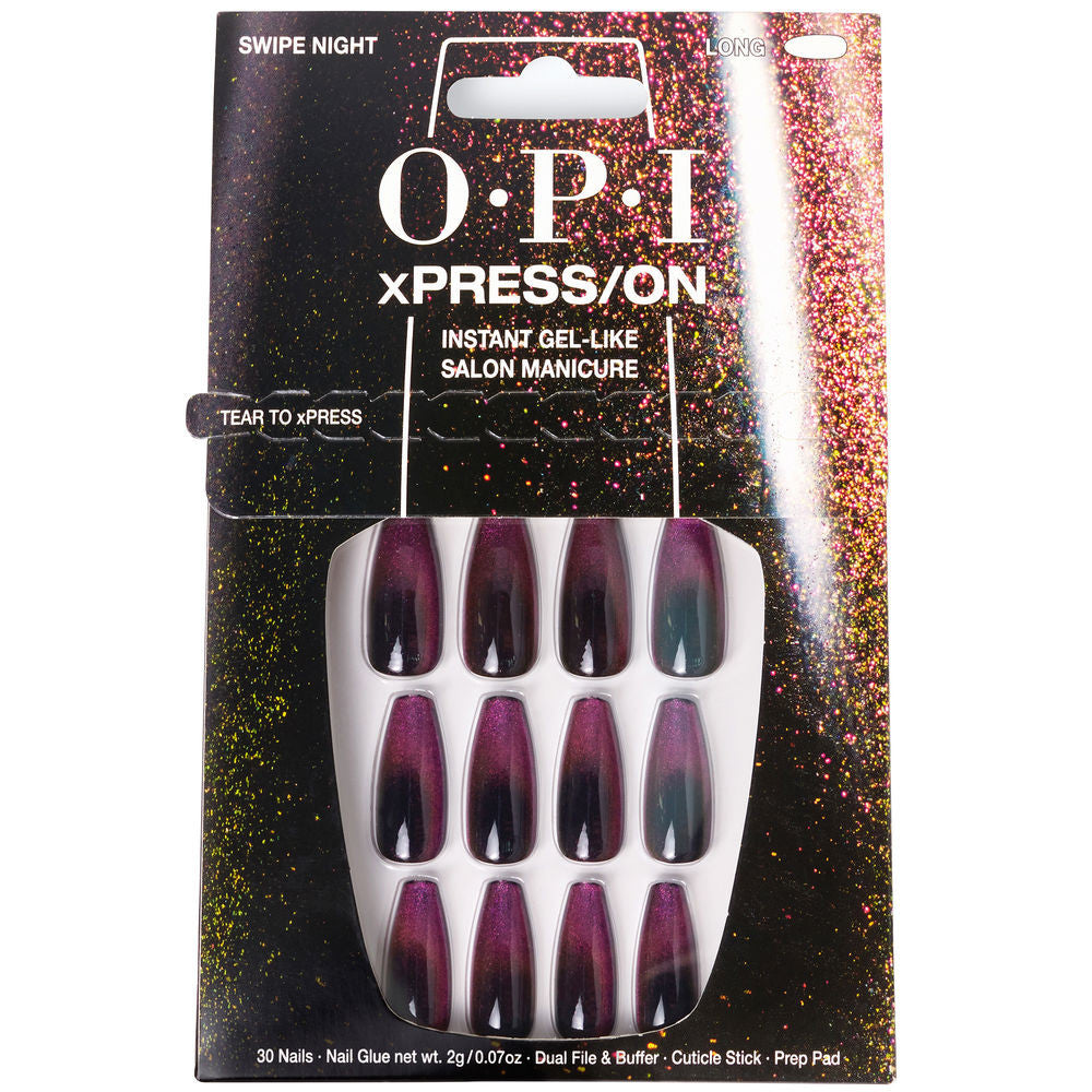 OPI xPRESS ON Unas Artificiales Nail Art Swipe Night 30 u