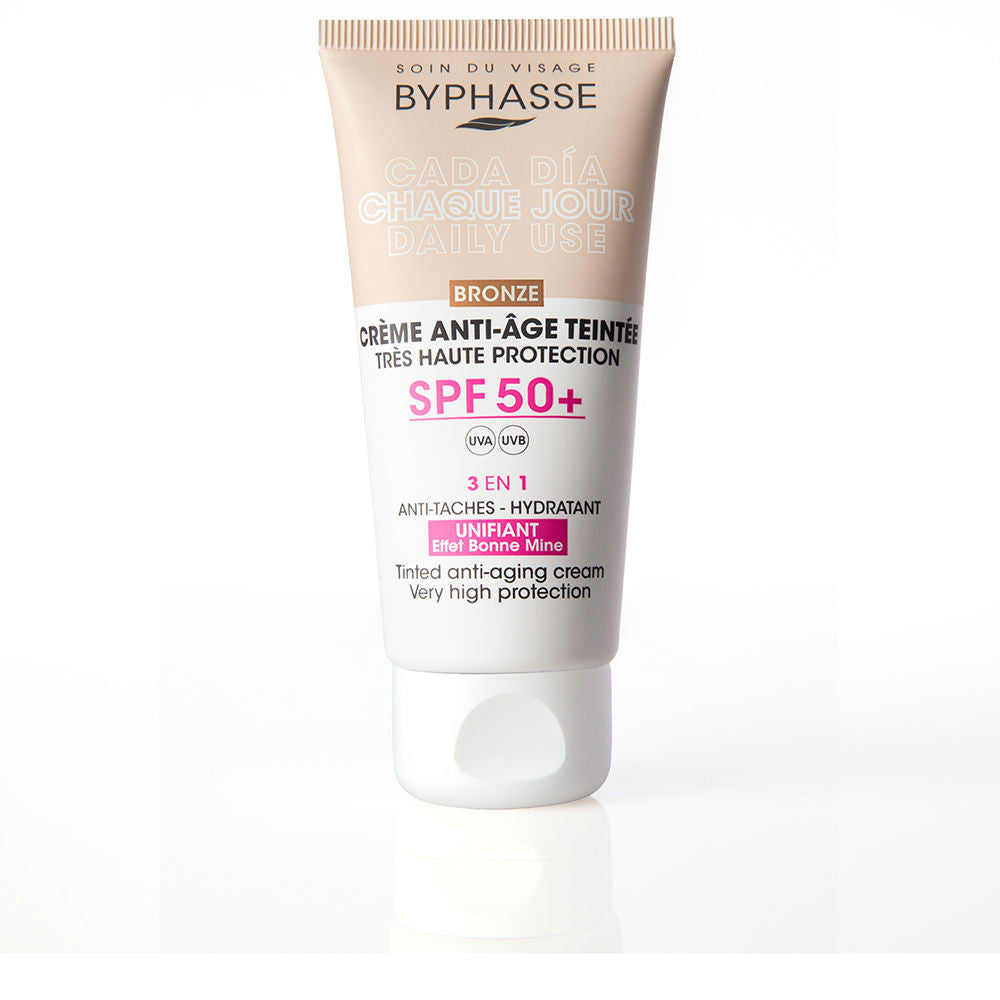 CREMA FACIAL antiedad con color SPF50 bronze 50 ml