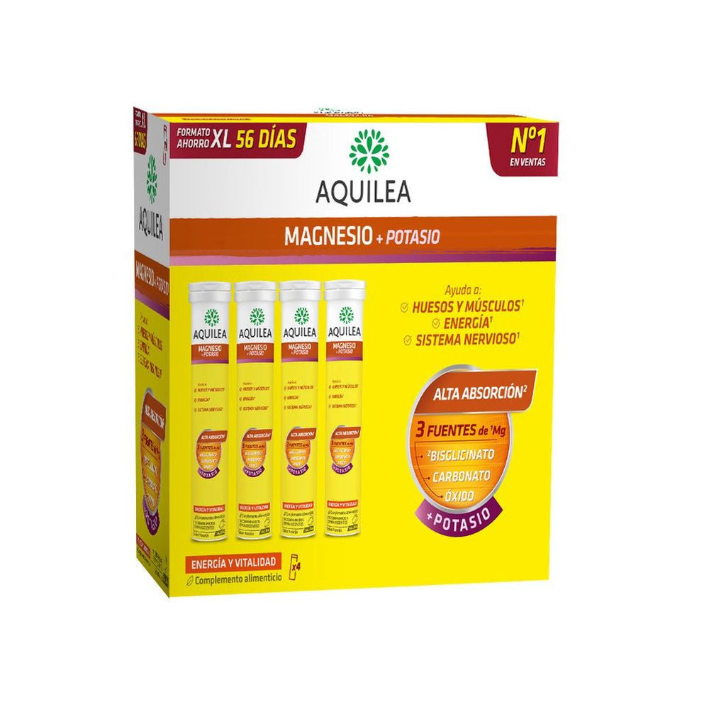 MAGNESIO+POTASIO comprimidos efervescentes 56 u