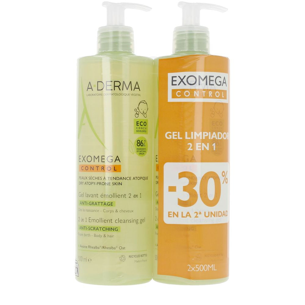 EXOMEGA CONTROL gel emoliente 2en1 pack 2 x 500 ml