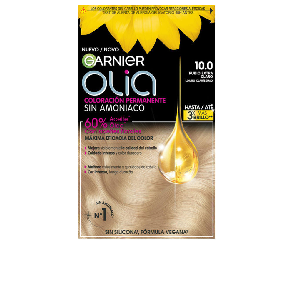 OLIA coloracion permanente sin amoniaco 100 rubio extra claro 1 u