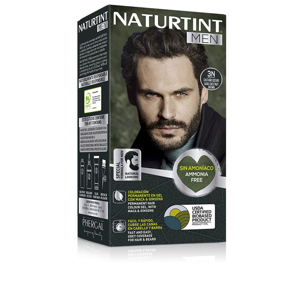 NATURTINT MEN tinte sin amoniaco 3Ncastano oscuro 1 u