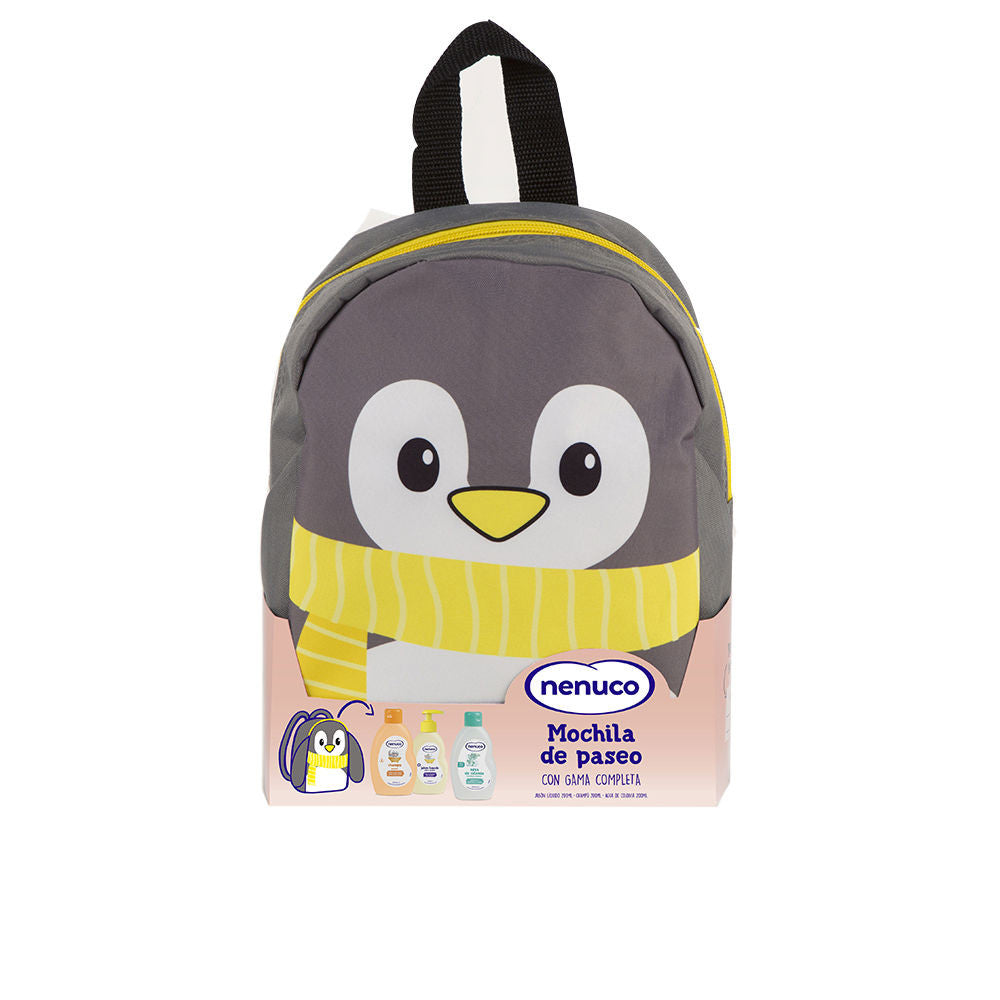 MOCHILA PINGÜINO ESTUCHE 4 pz