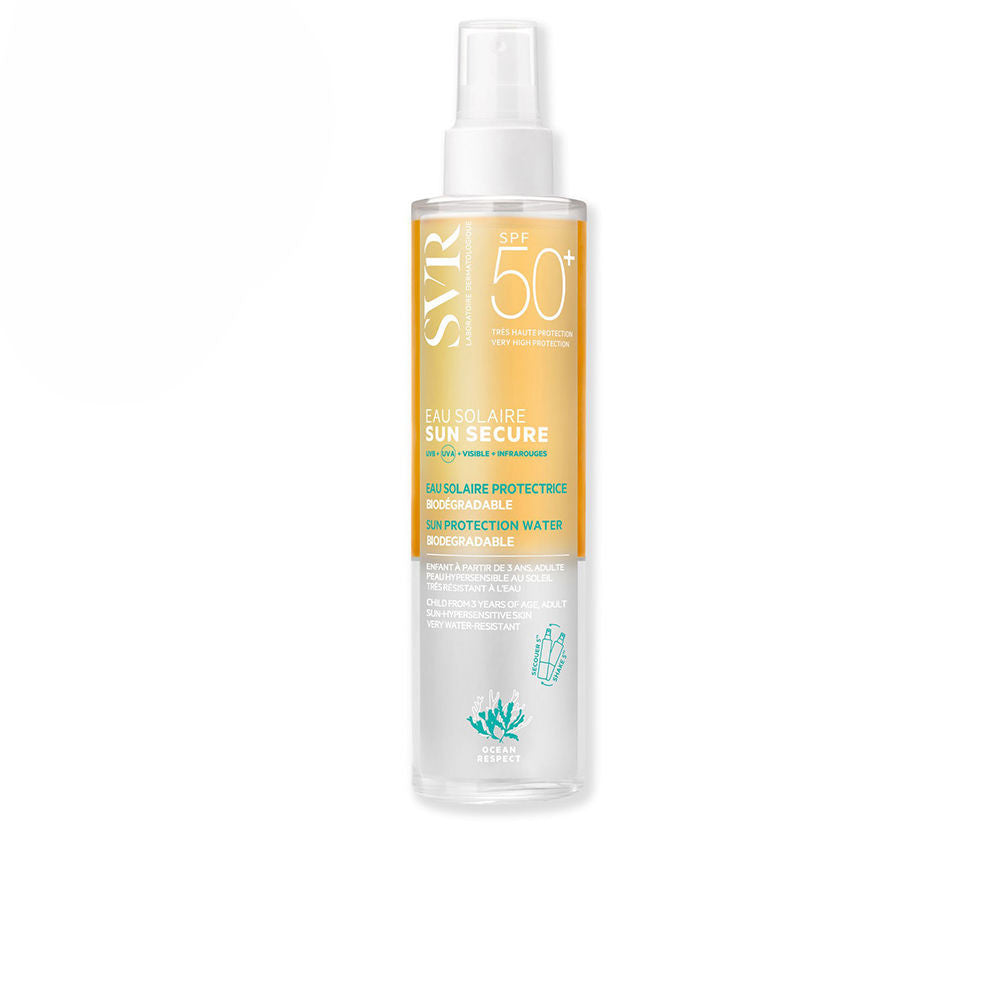 SUN SECURE eau solaire protectrice biodégradable SPF50+ 200 ml