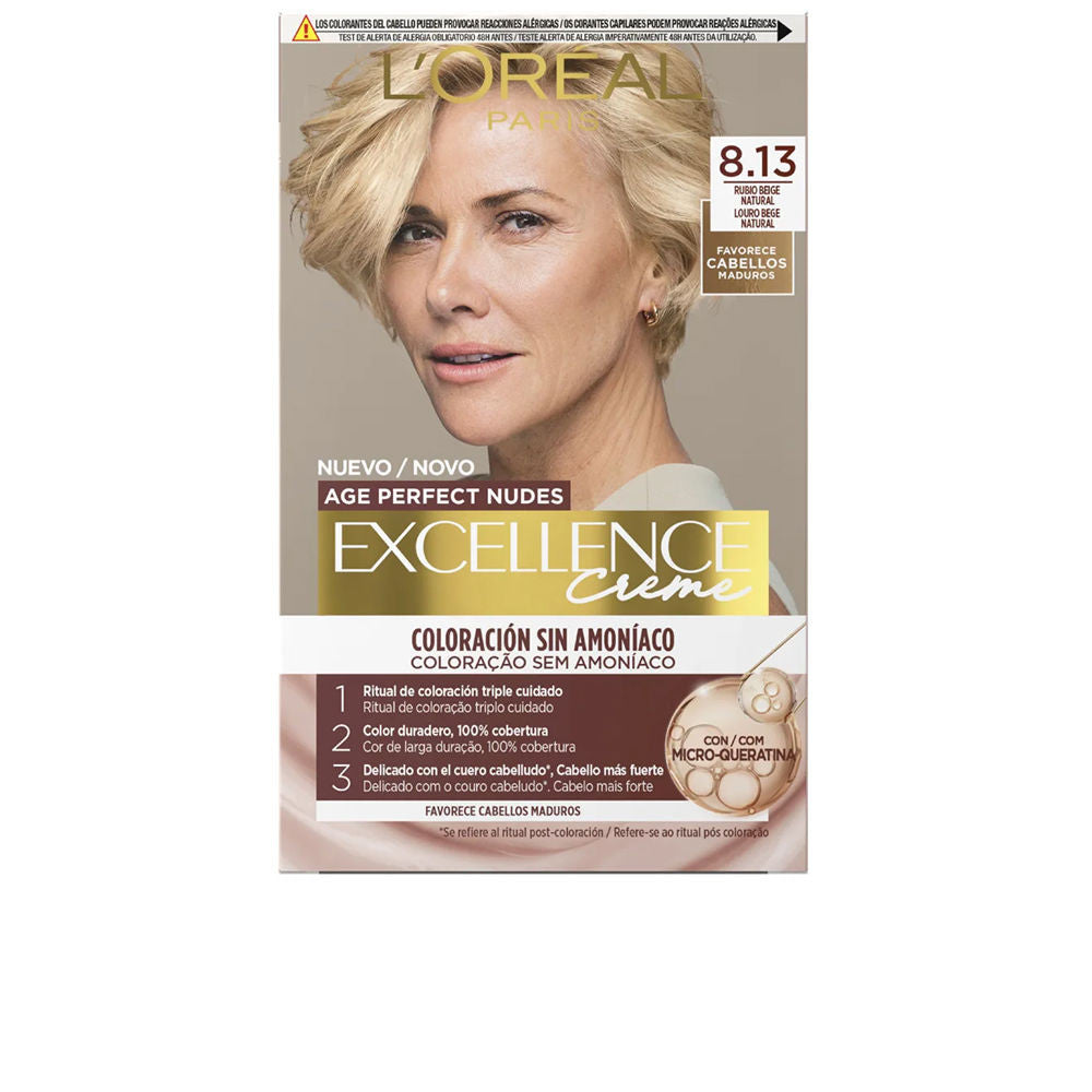 EXCELLENCE CREME coloracion sin amoniaco con micro queratina 813 Rubio Beige 1 u