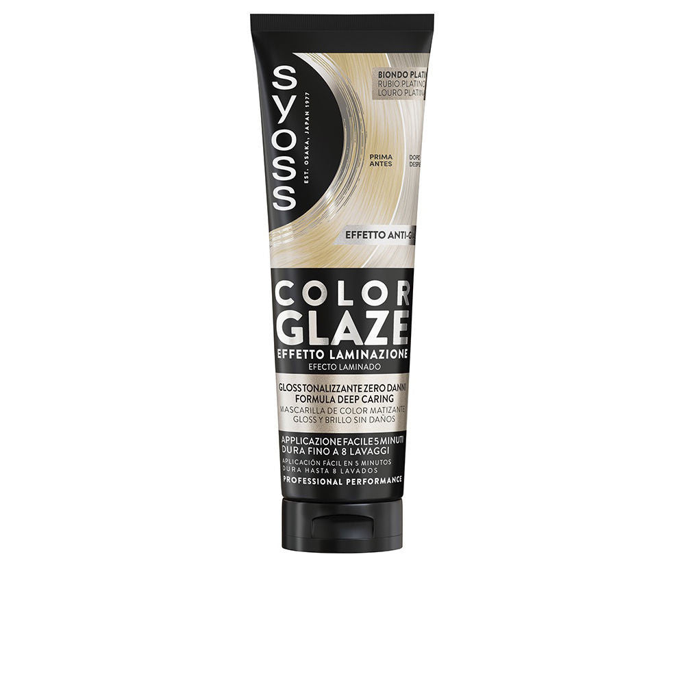 COLOR GLAZE mascarilla de color matiante con efecto laminado Rubio Platino 130 ml