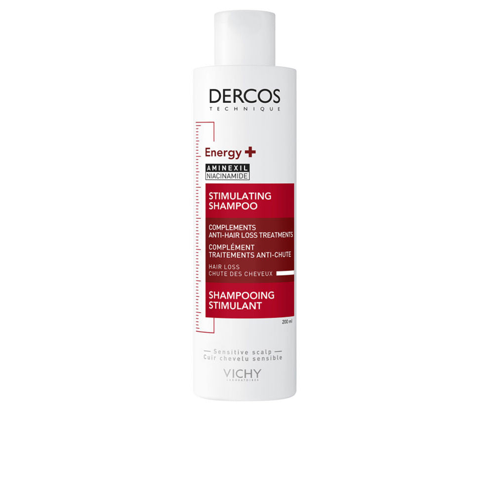 DERCOS TECHNIQUE ENERGY+ champú anticaída estimulante cuero cabelludo sano y detoxificado 200 ml