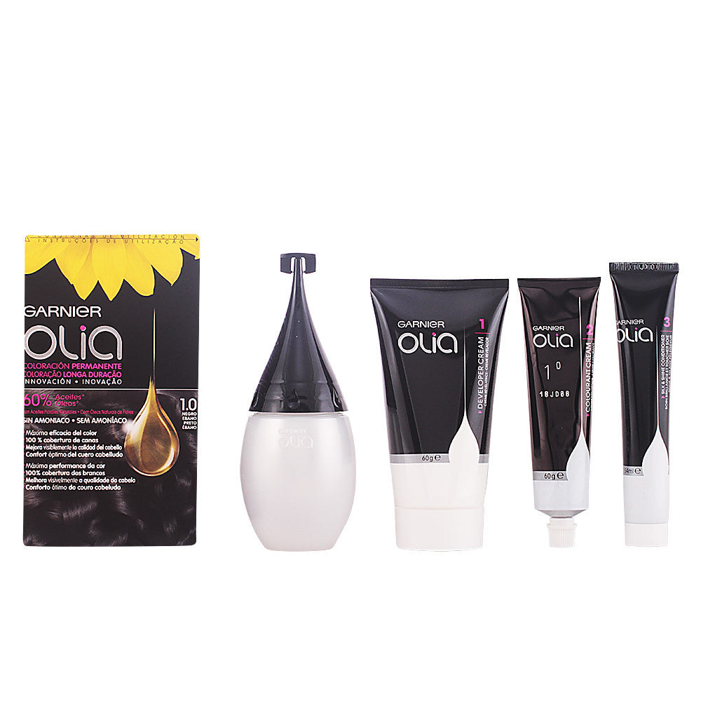 OLIA coloracion permanente sin amoniaco 10 negro 1 u