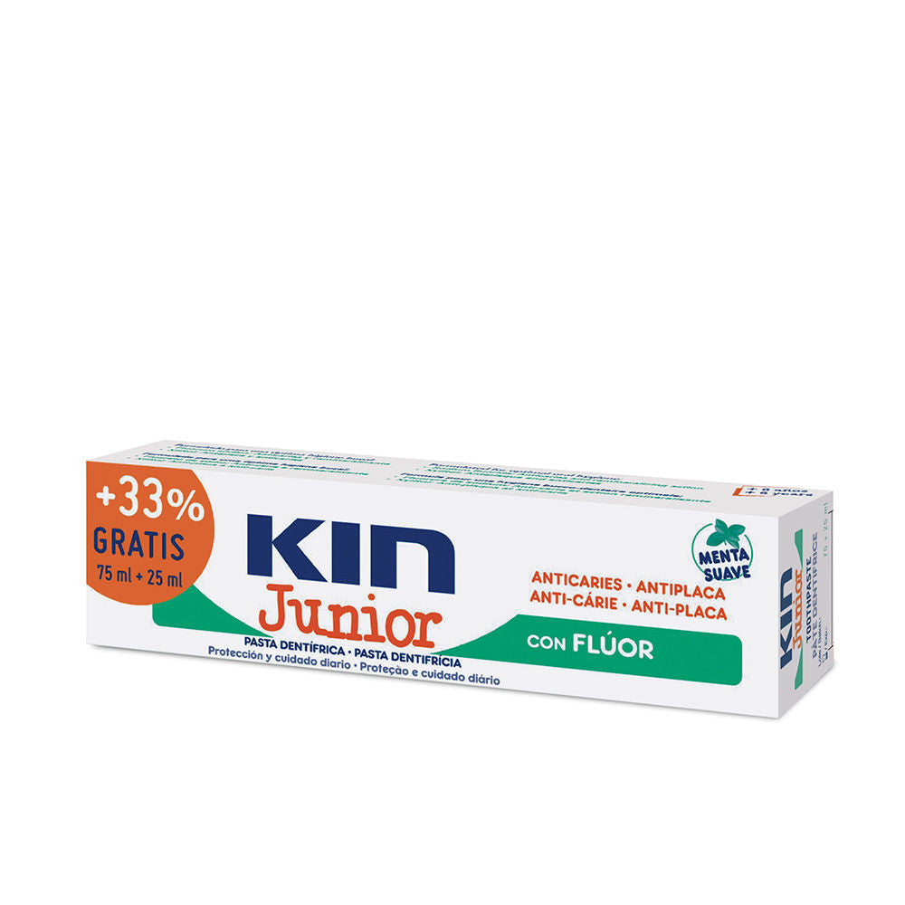 KIN JUNIOR pasta dentifrica anticaries menta suave 75 25 ml