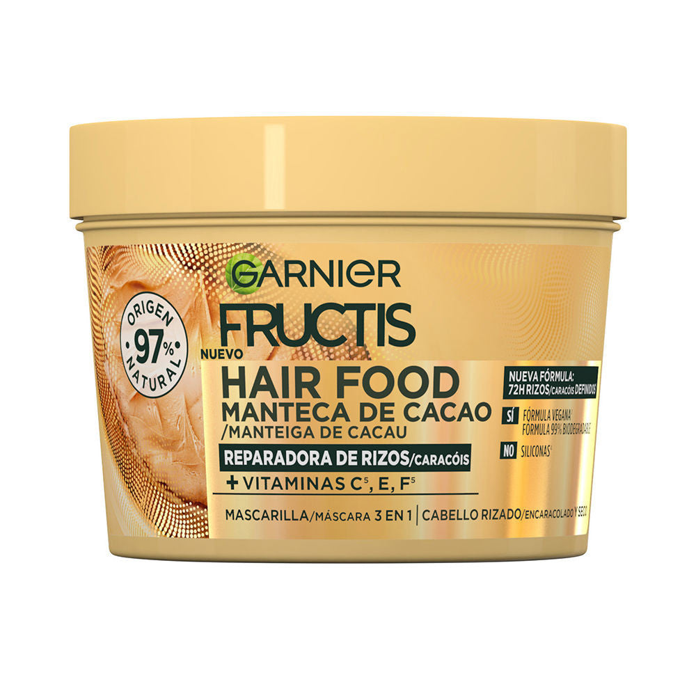 FRUCTIS HAIR FOOD MANTECA CACAO mascarilla rizos nutridos 390 ml