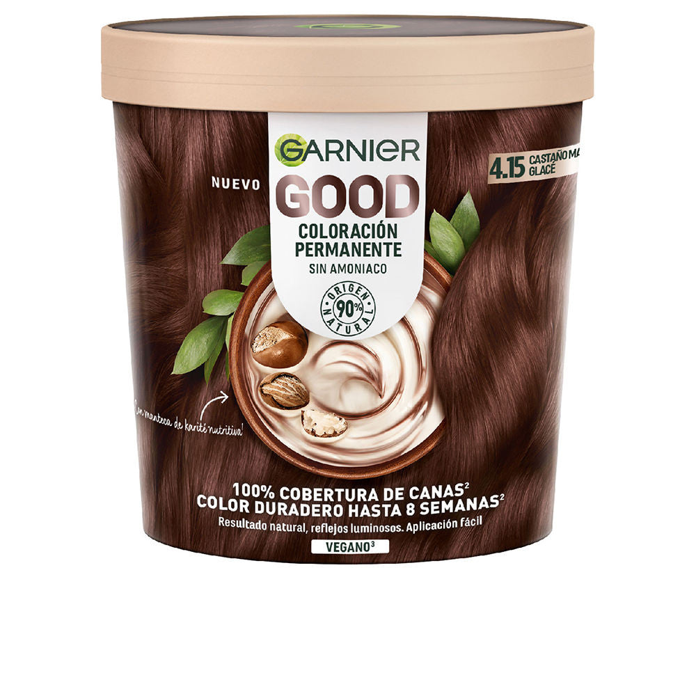 GOOD coloracion permanente sin amoniaco 415 castano glace 217 ml