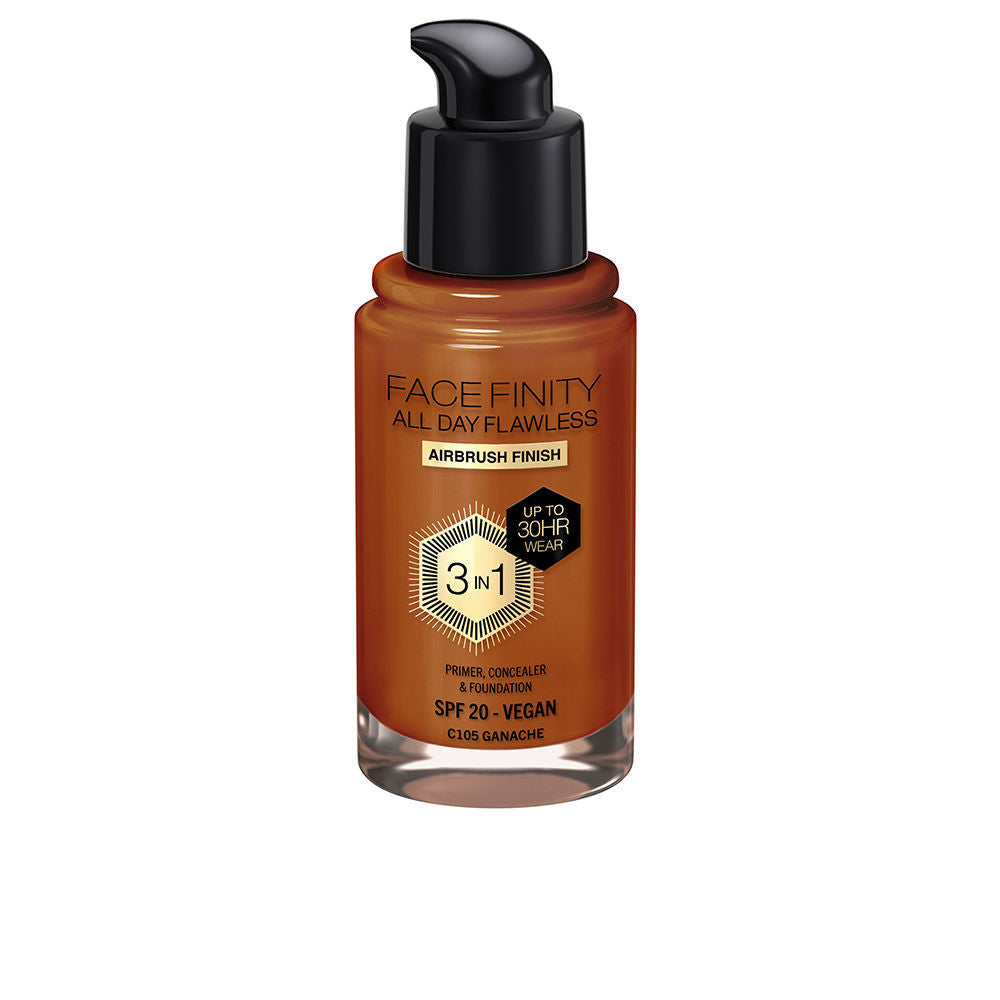 FACEFINITY ALL DAY FLAWLESS 3 IN 1 foundation C105 ganache 30 ml