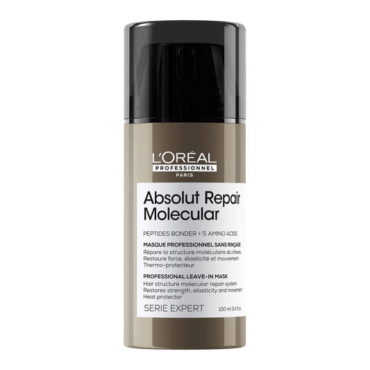 ABSOLUT REPAIR MOLECULAR mascarilla profesional reparadora sin aclarado para cabello dañado 100 ml
