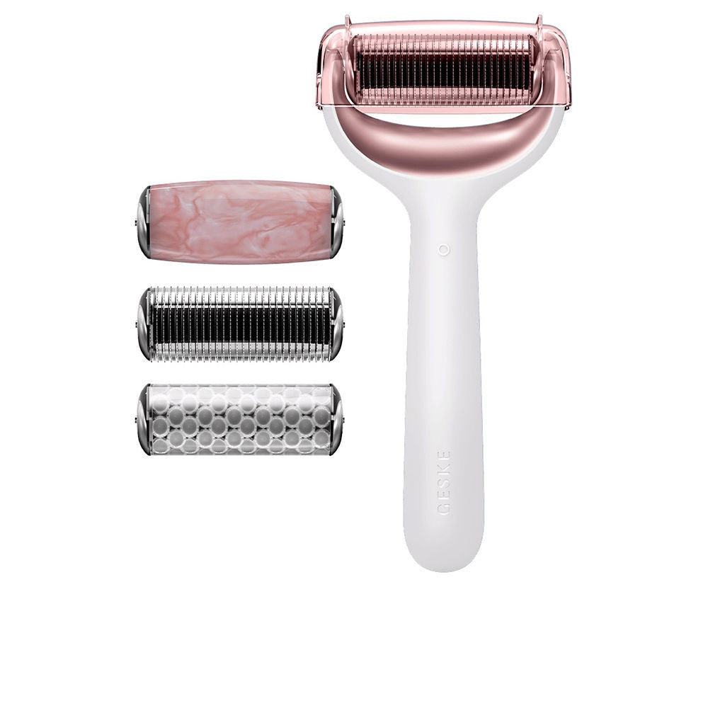 SMART APP GUIDED rodillo facial y corporal con microagujas 9 en 1 blanco 4 u
