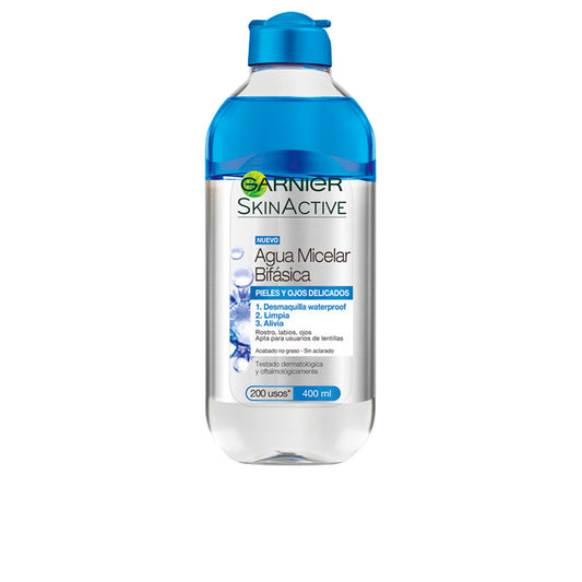 SKINACTIVE agua micelar bifásica pieles y ojos delicados 400 ml