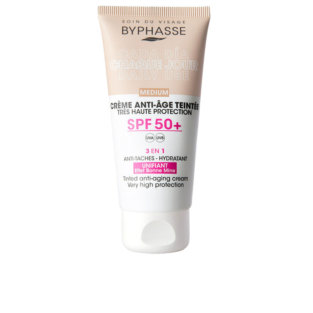 CREMA FACIAL antiedad con color SPF50 medium 50 ml