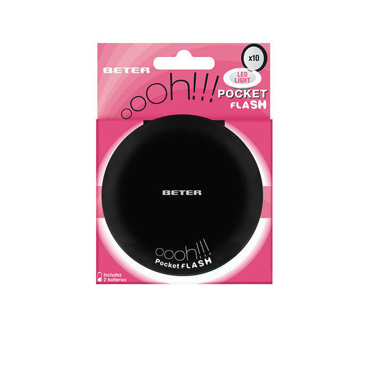 ESPEJO OHH pocket flash con luz y aumento x10 negro 1 u
