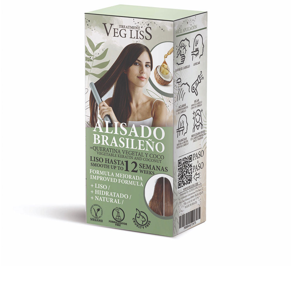  VEG LISS alisado brasileño con queratina vegetal y coco 2 u