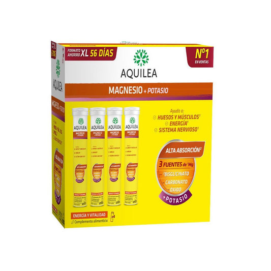 MAGNESIO+POTASIO comprimidos efervescentes 56 u