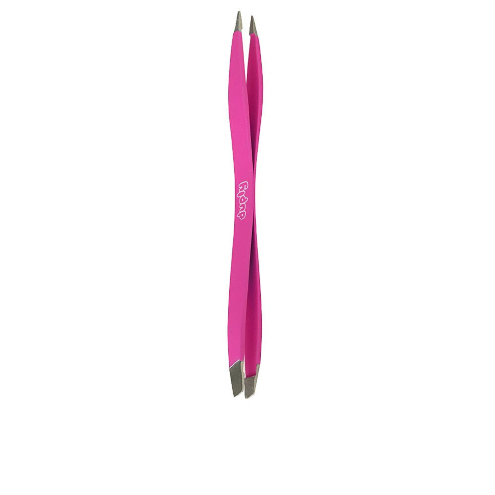 DUPLY pinza depilar de doble punta fina oblicua fucsia 1 u