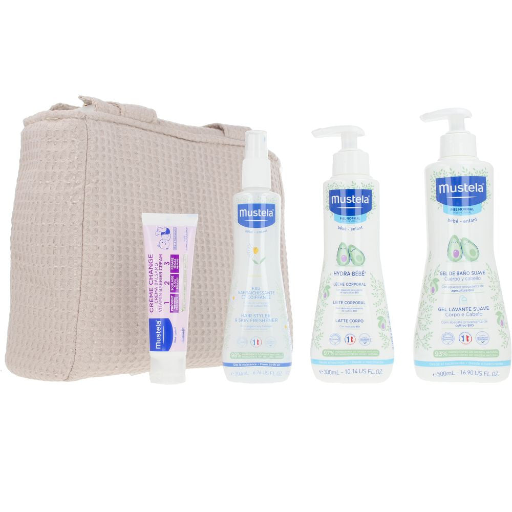 BOLSA CARRITO BEIGE ESTUCHE 5 pz