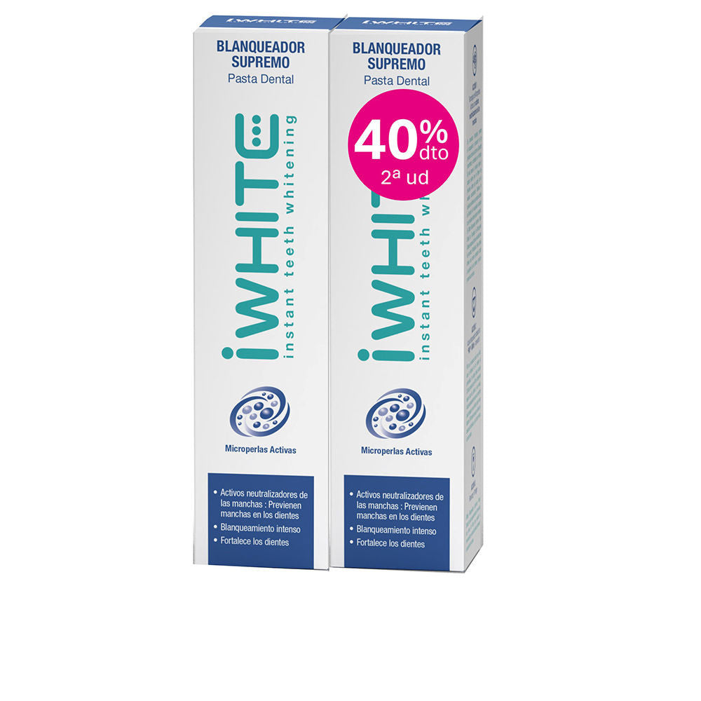 PASTA DENTAL blanqueador supremo pack 2 x 75 ml