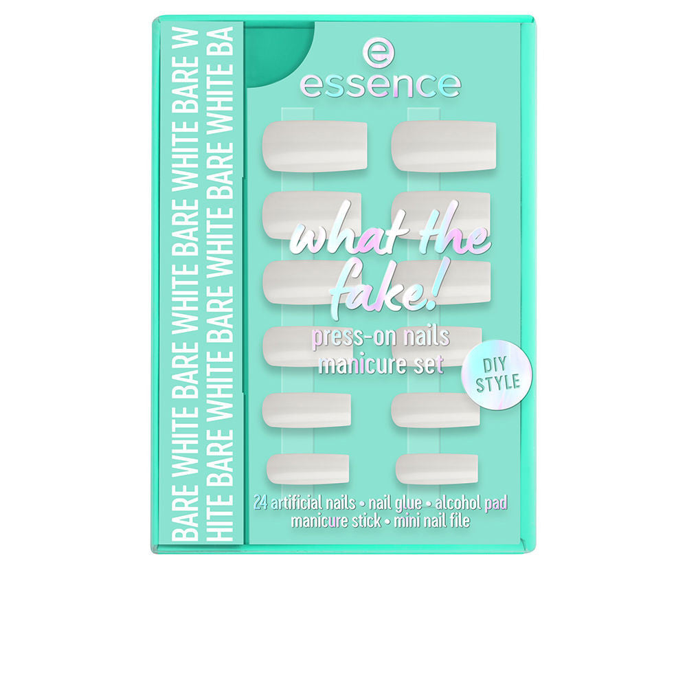 WHAT THE FAKE UNAS POSTIZAS ESTUCHE 04 Bare White 6 pz