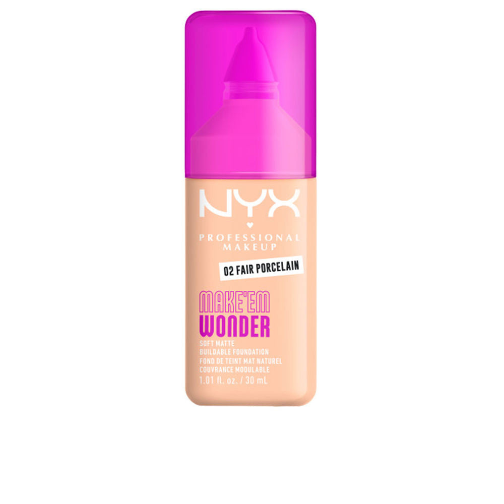 MAKE EM WONDER foundation 02 Fair Porcelain 30 ml