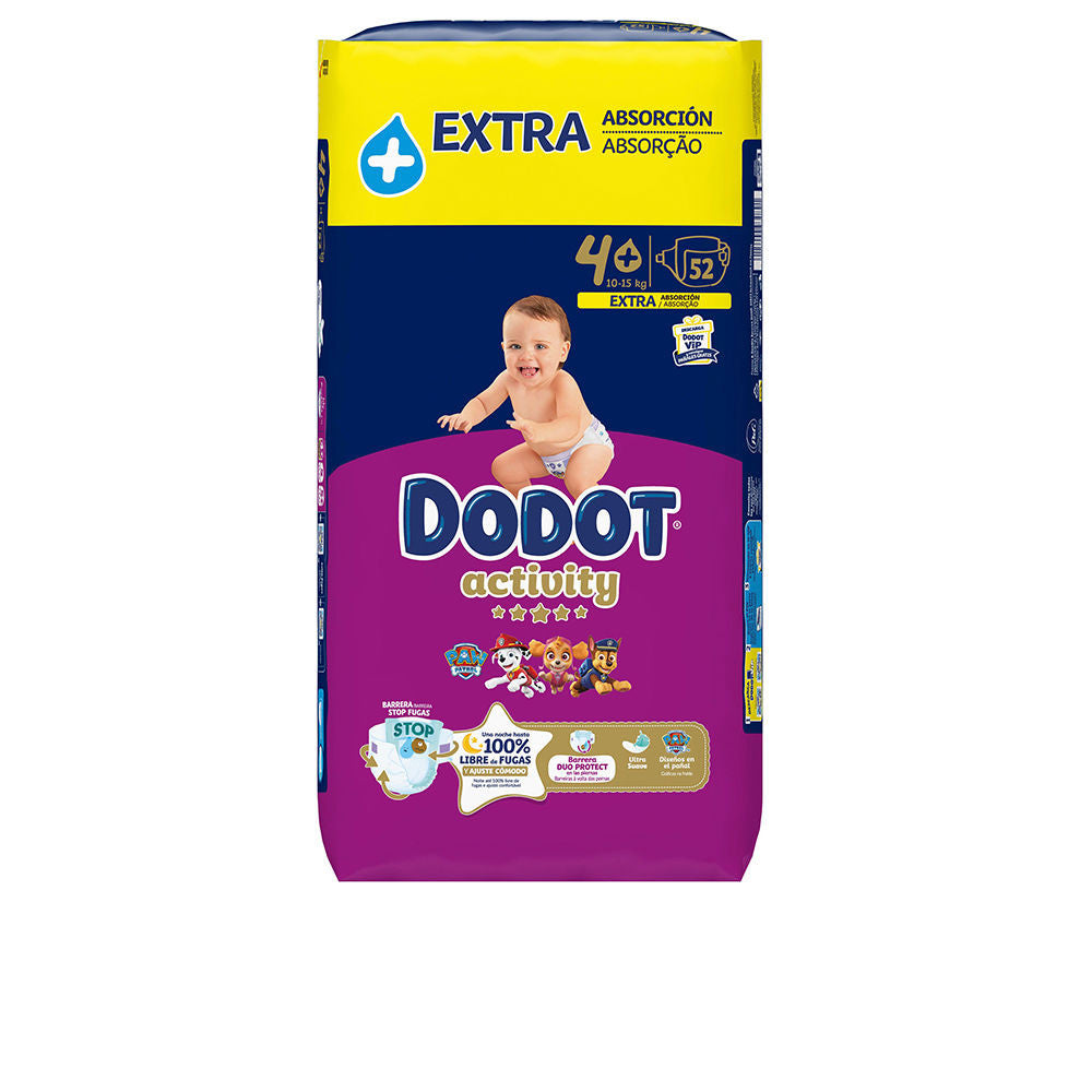 DODOT ACTIVITY EXTRA talla 4 pañales 10-15 kg 52 u