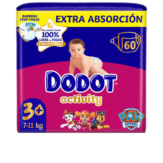 DODOT ACTIVITY EXTRA talla 3 pañales 6-10 kg 60 u