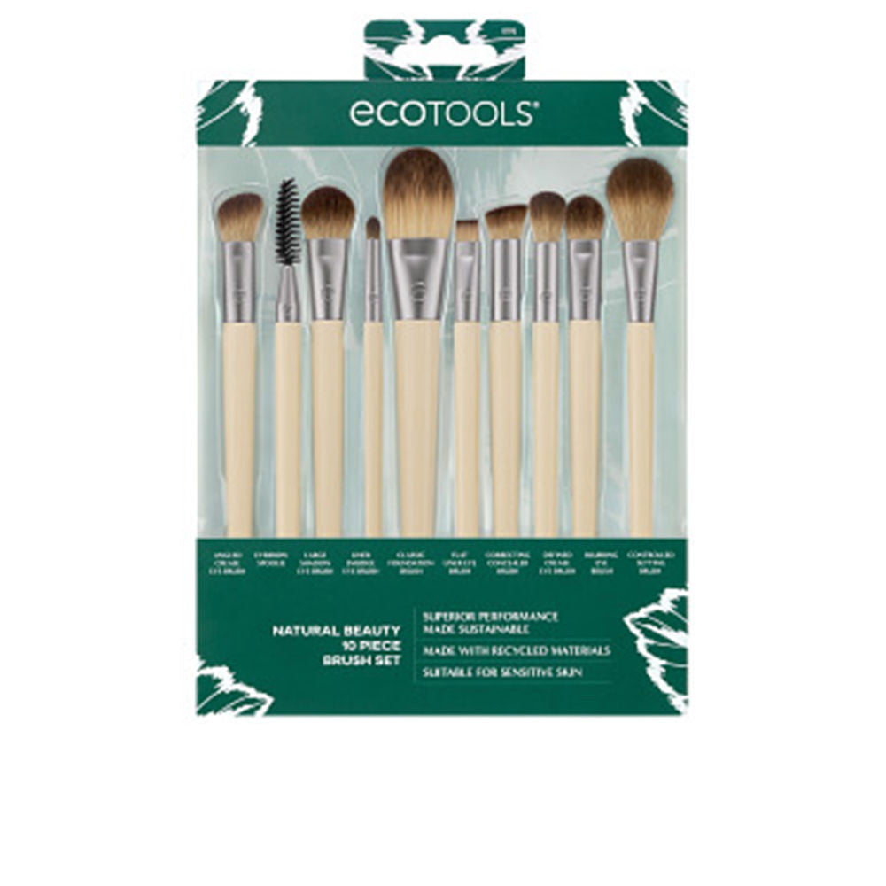 BROCHAS MAQUILLAJE NATURAL BEAUTY ESTUCHE 10 pz