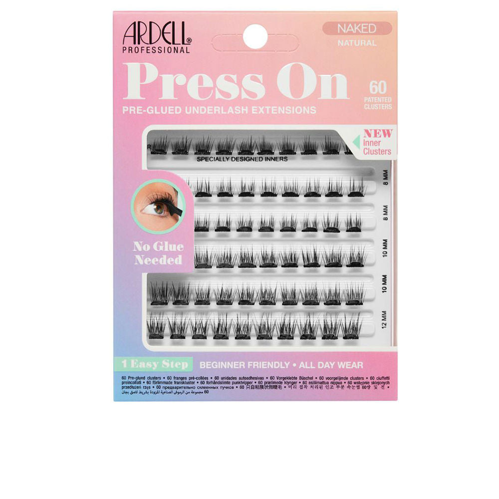 ARDELL PRESS ON pre glued underlash extensions naked natural 60 u
