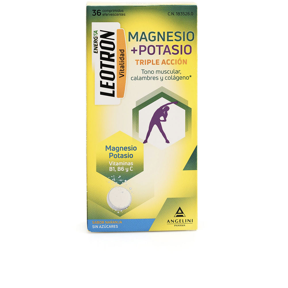 ENERGIA MAGNESIO POTASIO triple accion comprimidos efervescentes Naranja 36 u