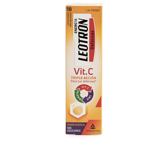 VITAMINA C triple accion comprimidos efervescentes Naranja 18 u