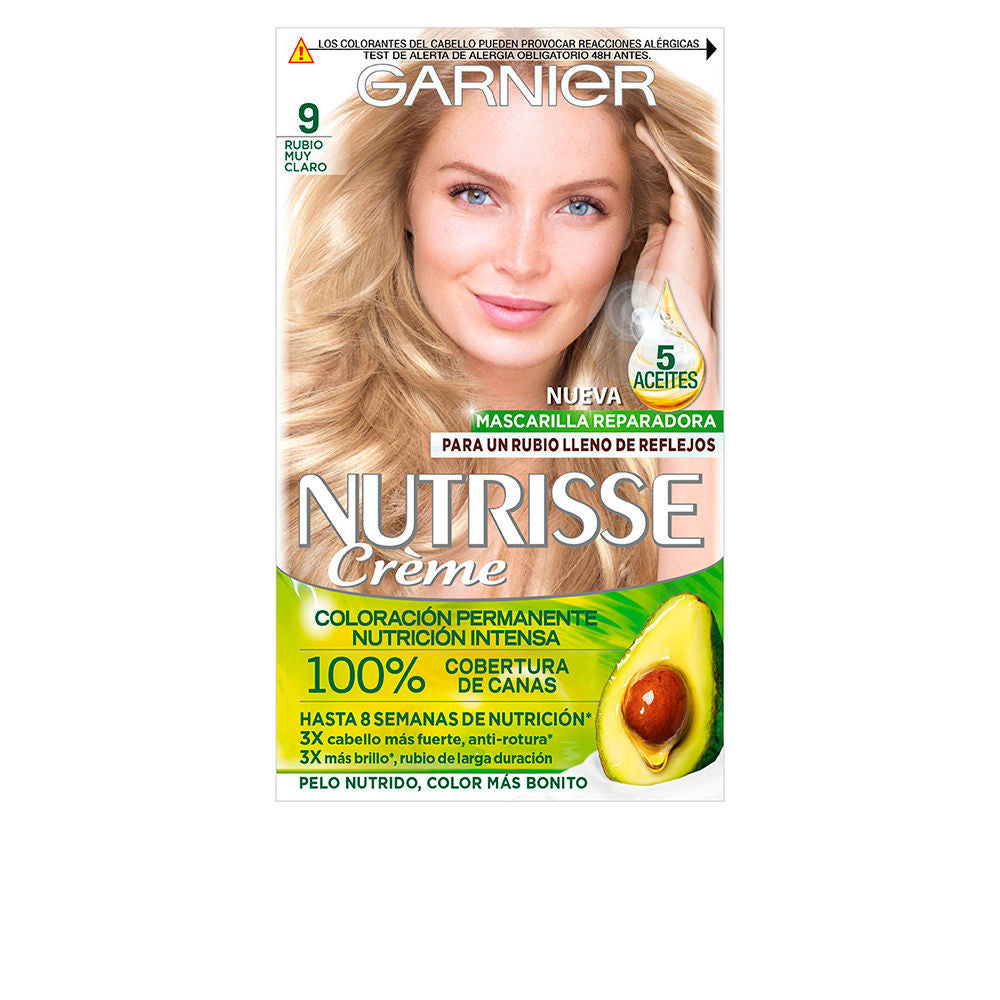NUTRISSE CREME coloracion permanente 100 cobertura 9 rubio muy claro 3 u