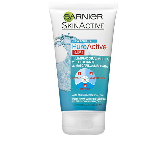 PURE ACTIVE 3 en 1 limpiador pieles mixtas con imperfecciones gel 150 ml