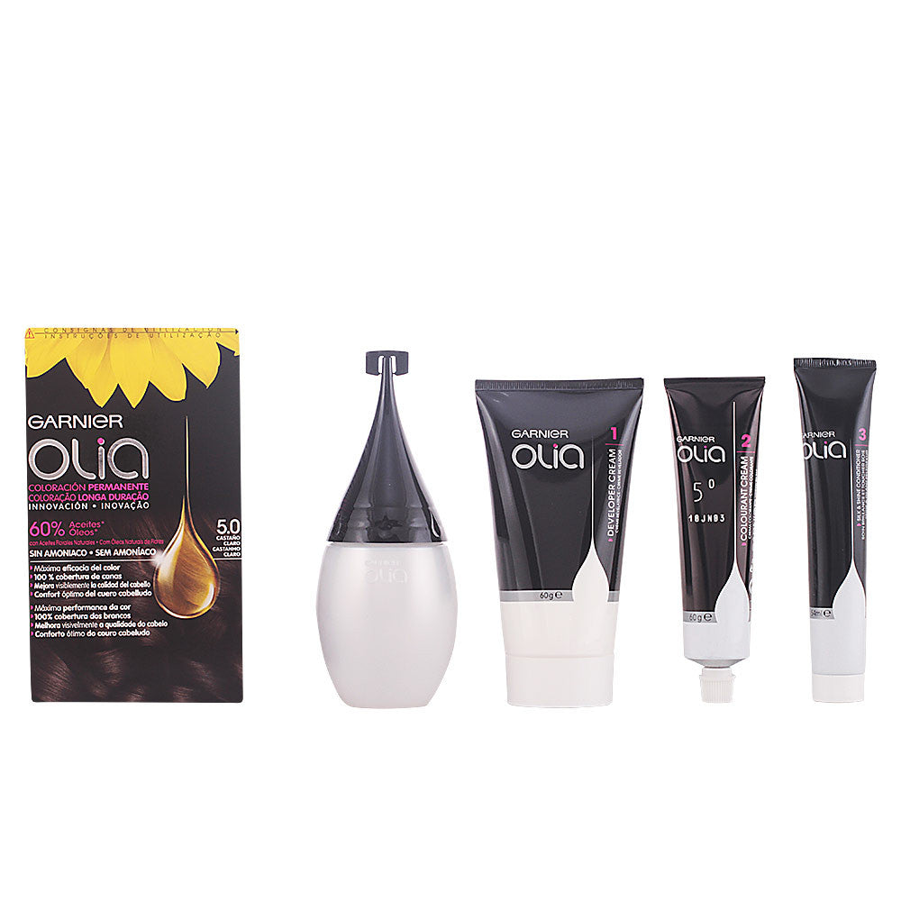 OLIA coloracion permanente sin amoniaco 50 castano claro 1 u