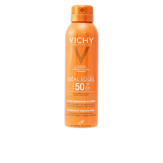 CAPITAL SOLEIL bruma invisible hidratante, transparente, piel sensible SPF50+ 200 ml