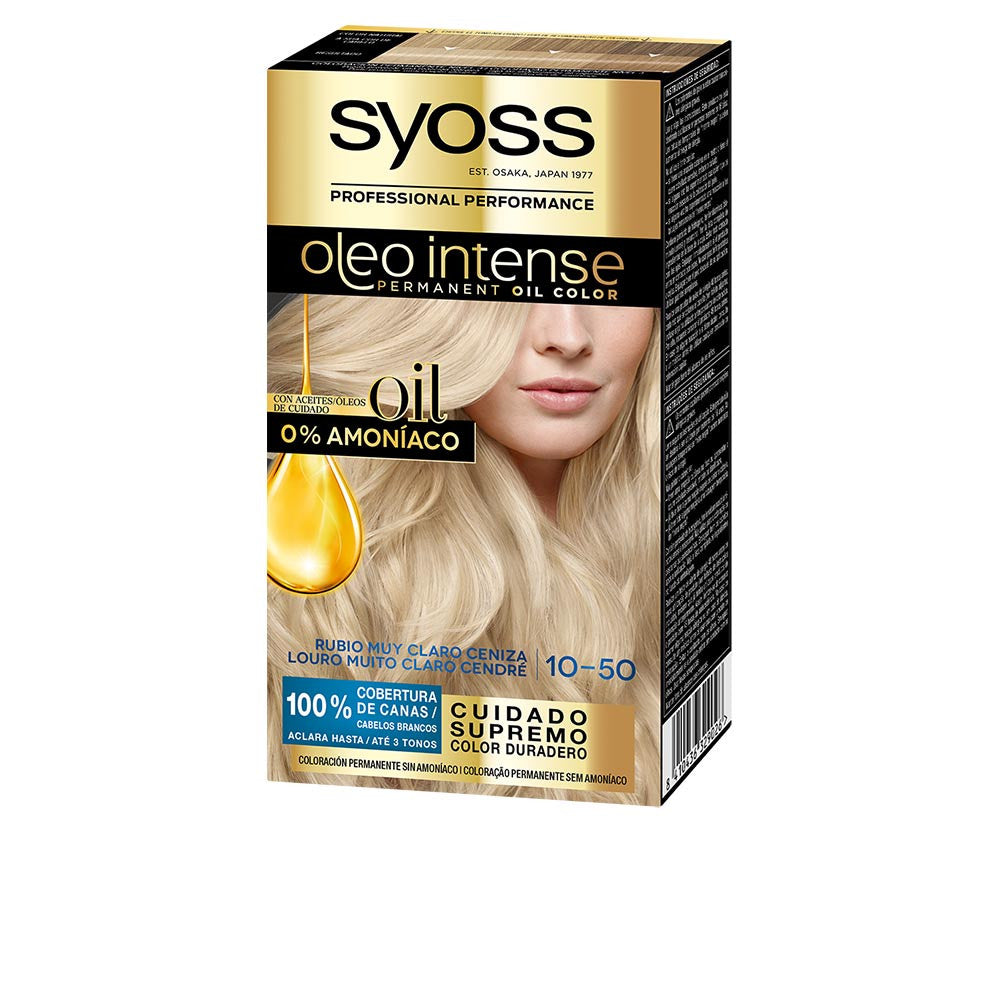 OLEO INTENSE tinte sin amoniaco 1050 rubio claro ceniza 5 pz