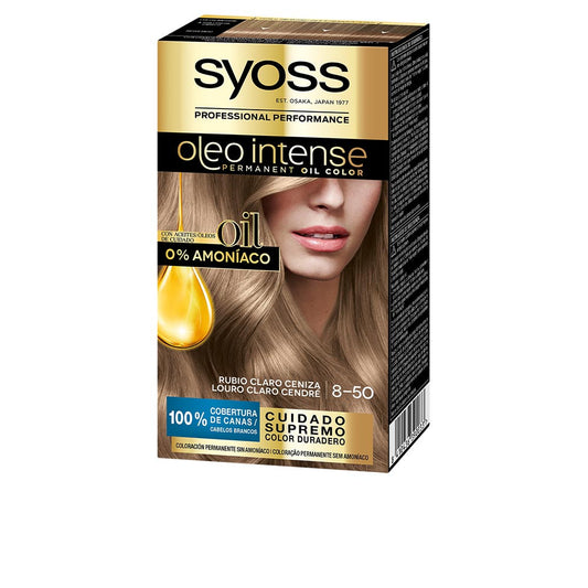 OLEO INTENSE tinte sin amoniaco 850 rubio ceniza 5 pz