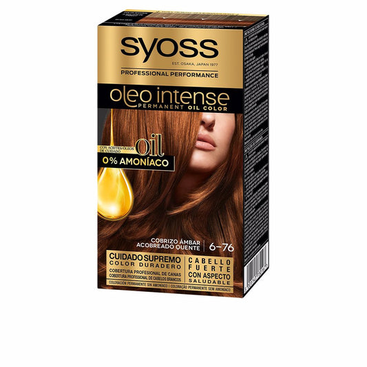 OLEO INTENSE tinte sin amoniaco 676 cobrizo ambar 5 pz