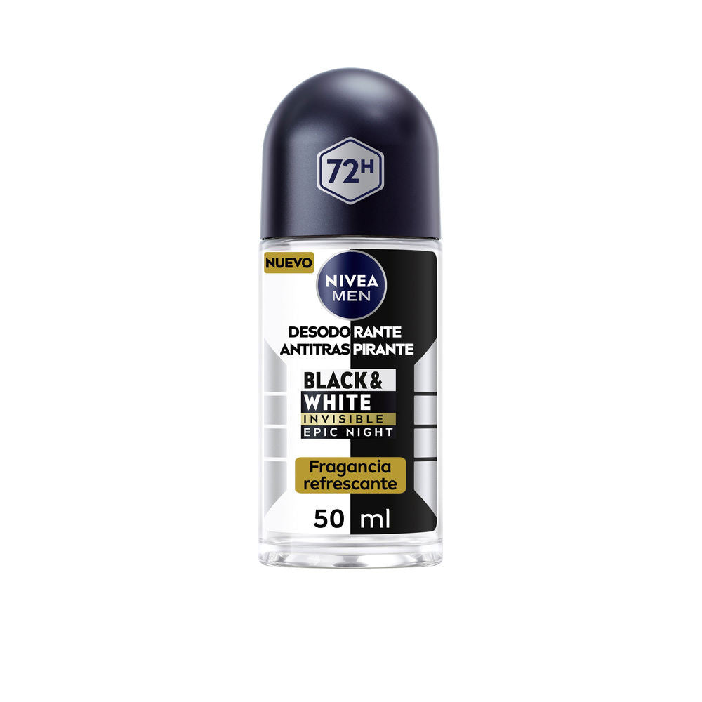 MEN BLACK & WHITE INVISIBLE epic night roll on 50 ml