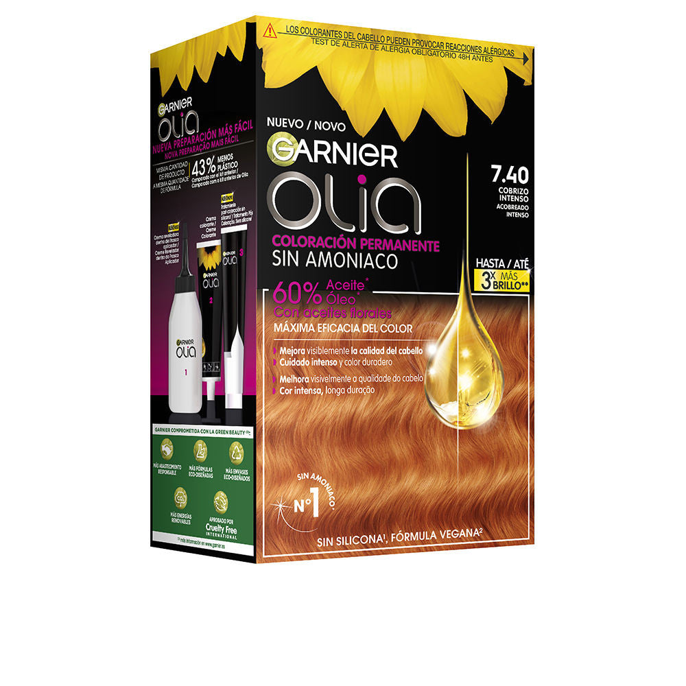 OLIA coloracion permanente sin amoniaco 740 cobrizo intenso 1 u