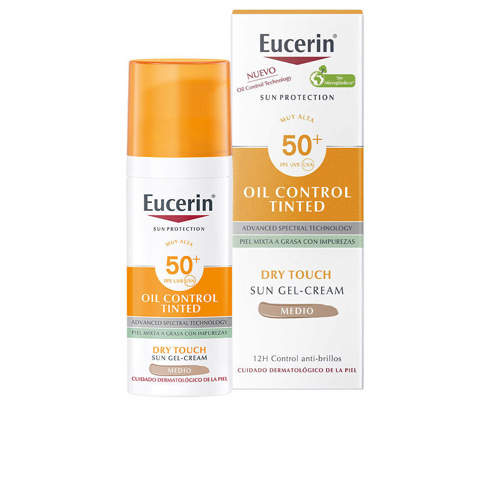 SUN PROTECTION oil dry touch gel crema color SPF50 medium 50 ml