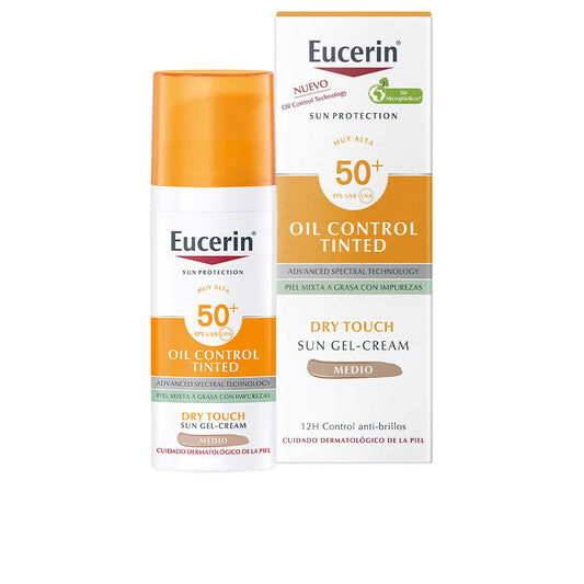 SUN PROTECTION oil dry touch gel crema color SPF50 medium 50 ml