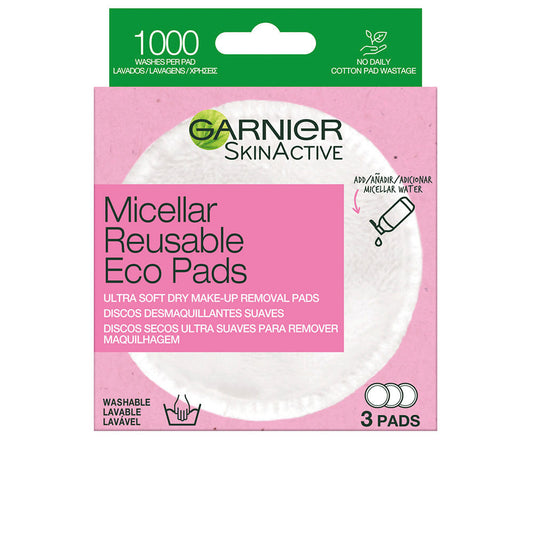 SKINACTIVE discos desmaquillantes suaves lavables 3 u