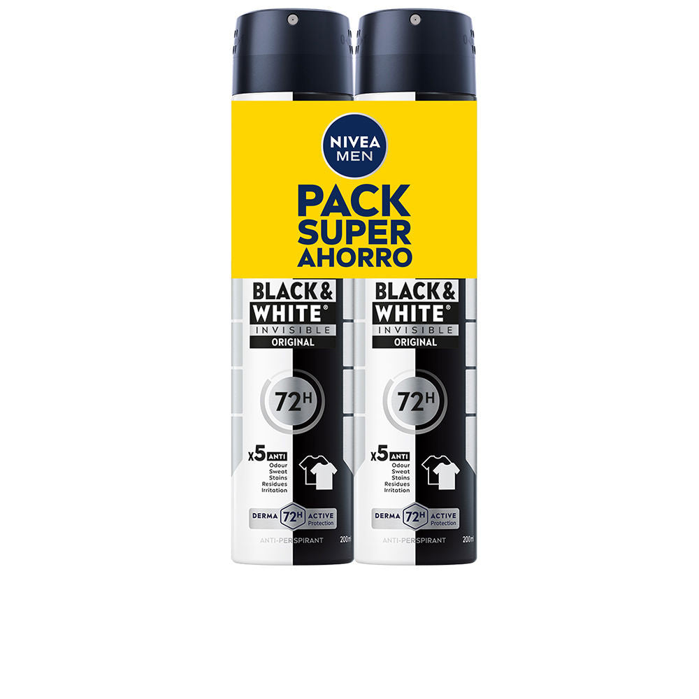 MEN BLACK & WHITE INVISIBLE ORIGINAL PACK 2 x 200 ml